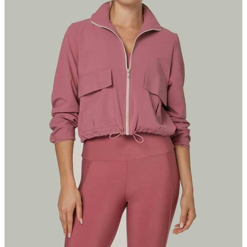 NEW 925 FIT short coming waterproof jacket in mauve